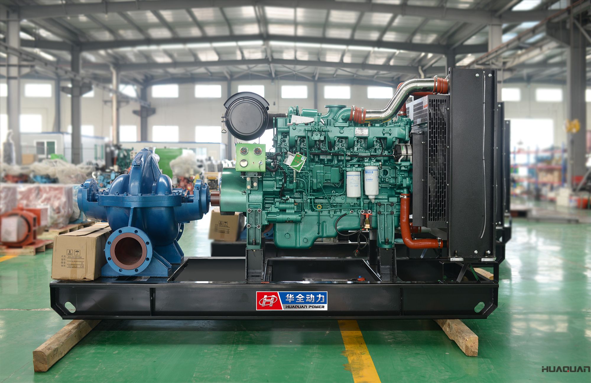 華全動力300kw標配水泵機組于2018年4月6日發往河北