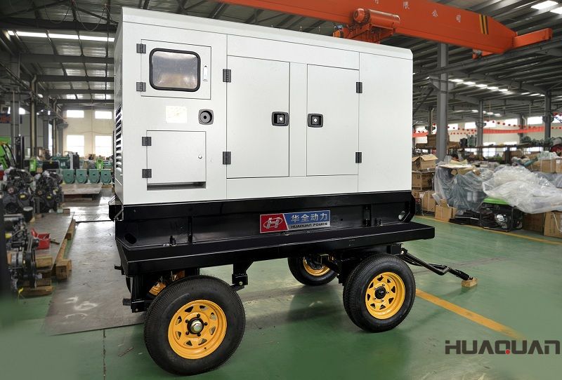 一臺30kw移動拖車發電機組在2018年5月9日從華全順利發往山東東營市