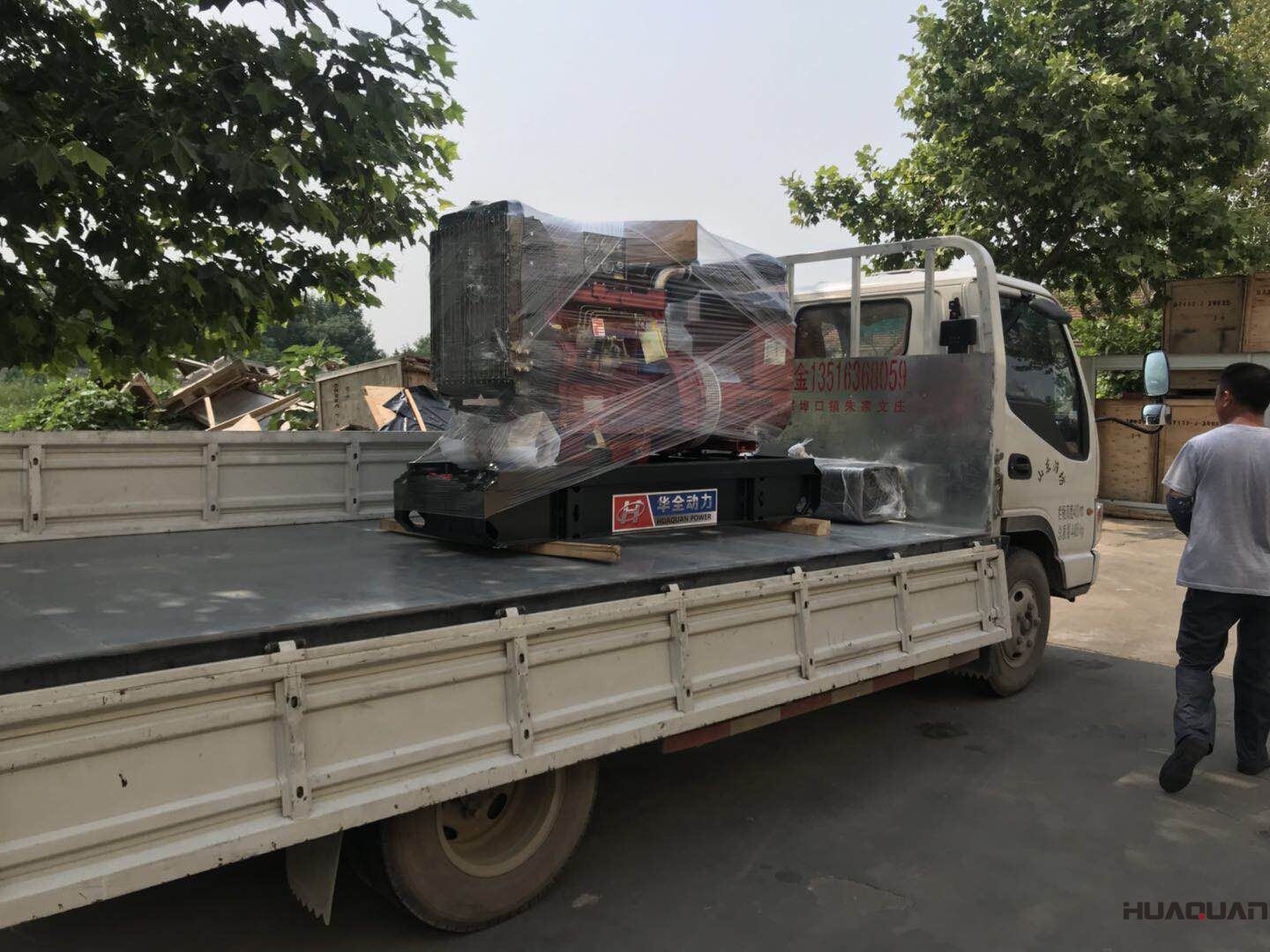 一臺HQ50GF標(biāo)配柴油發(fā)電機(jī)組于7月7日從華全發(fā)往山東省泰安市