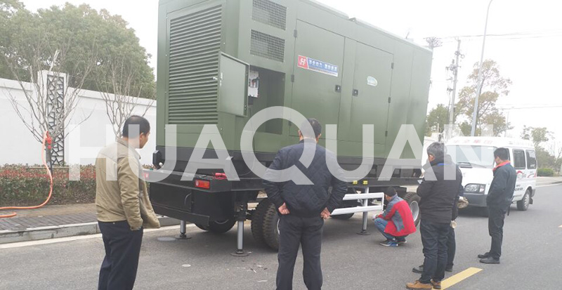 咸陽項目施工400kW移動式發(fā)電機組電站